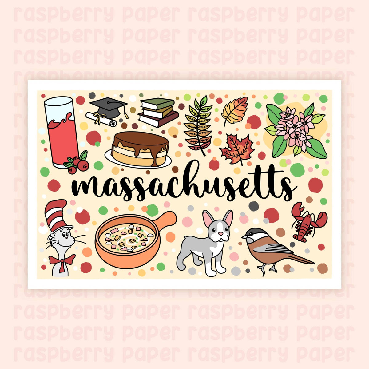 Massachusetts State Postcard