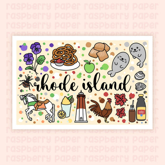 Rhode Island State Postcard