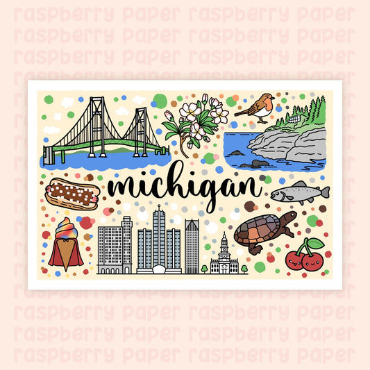 Michigan State Postcard