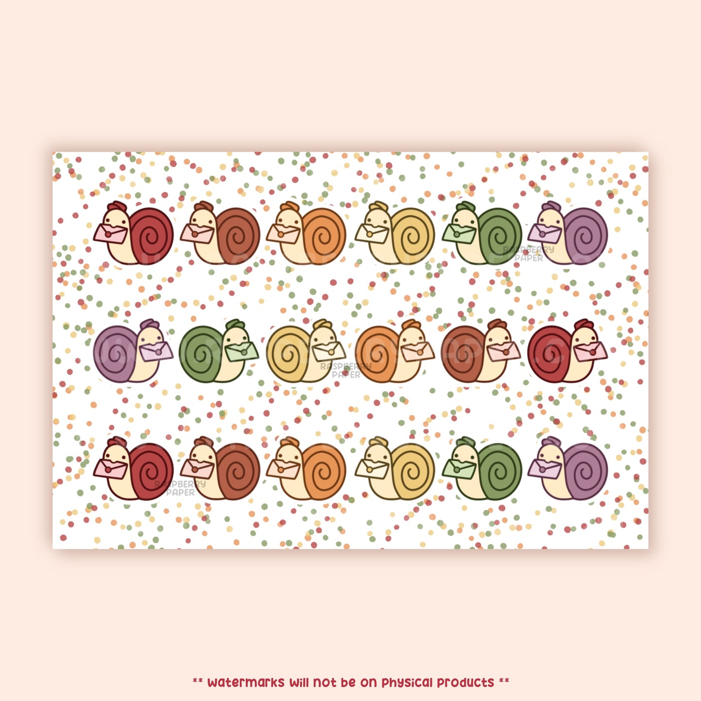 Autumn Snails Postcard