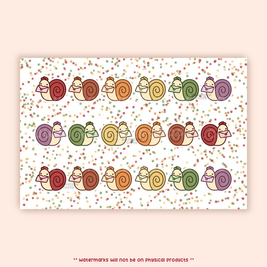 Autumn Snails Postcard