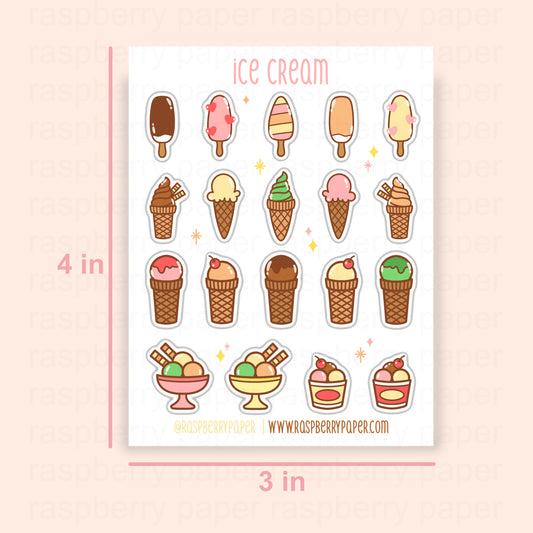 Ice Cream Sticker Sheet