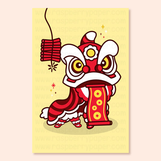 Lion Dancer Postcard