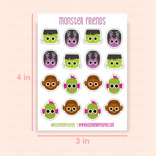 Monster Friends Sticker Sheet