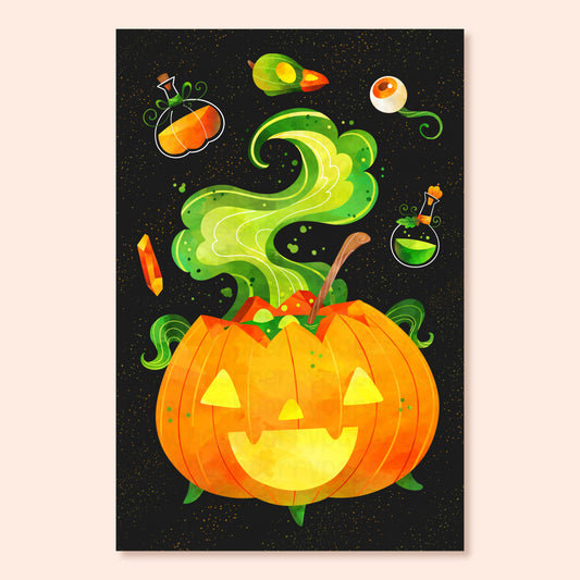 Pumpkin Potion Postcard