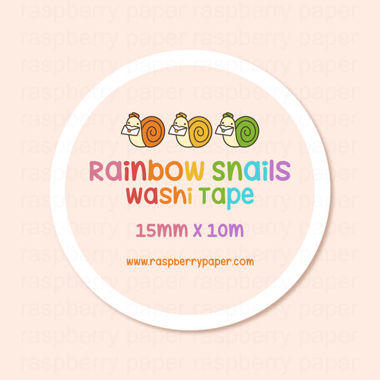 Rainbow Snails Washi Tape