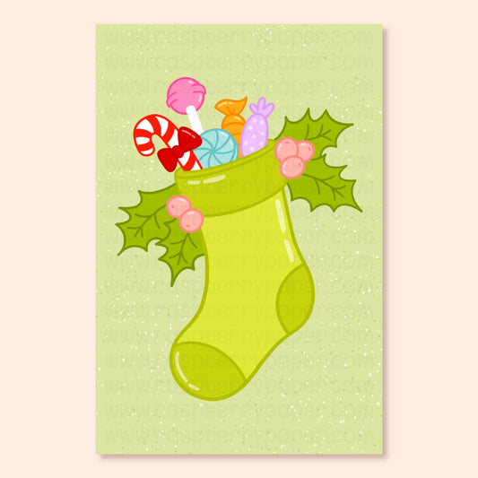 Sweet Stocking Postcard