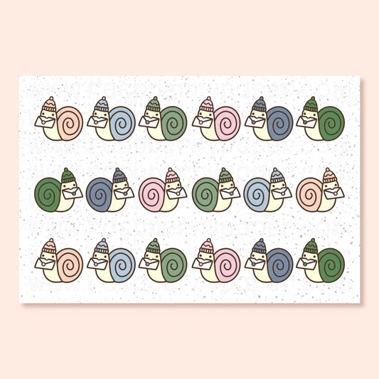 Winter Snails Postcard