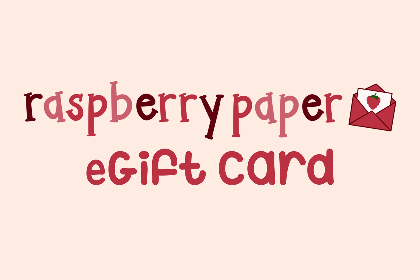 Raspberry Paper Gift Card