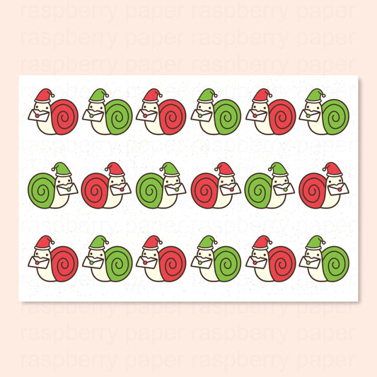 Christmas Snails Postcard