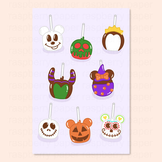 Halloween Candy Apples Postcard