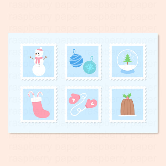 Holiday Stamps Postcard