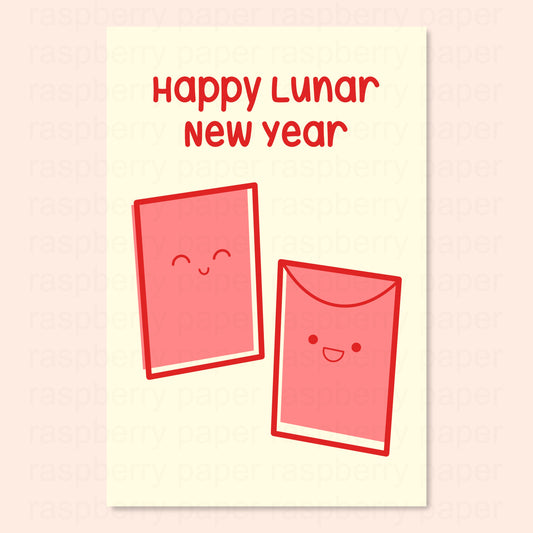 Red Envelope Lunar New Year Postcard