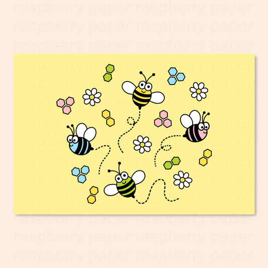 Bumble Bees Postcard