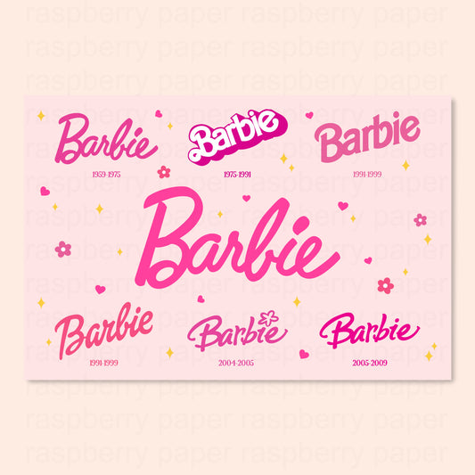 Barbie Logos Postcard
