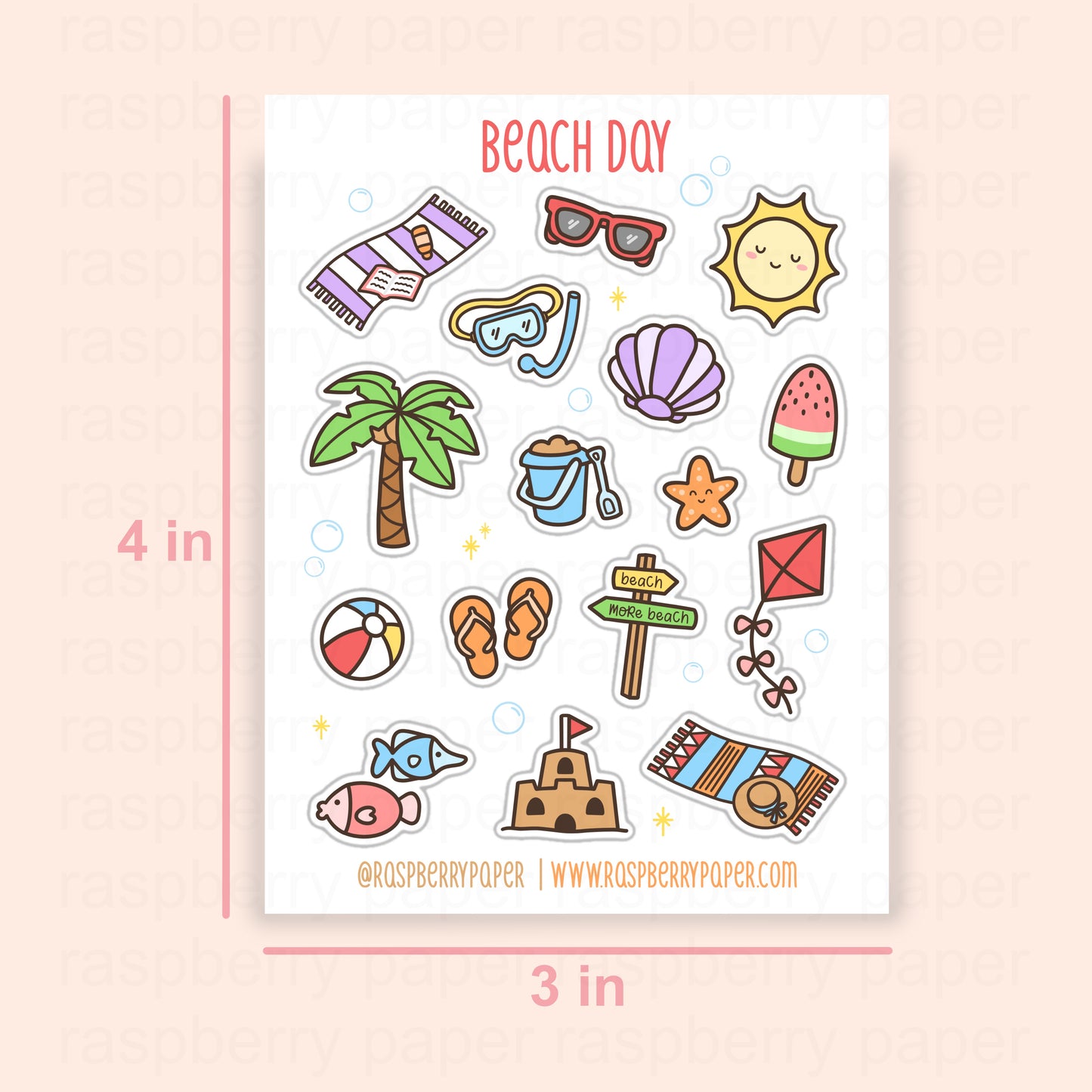 Beach Day Sticker Sheet