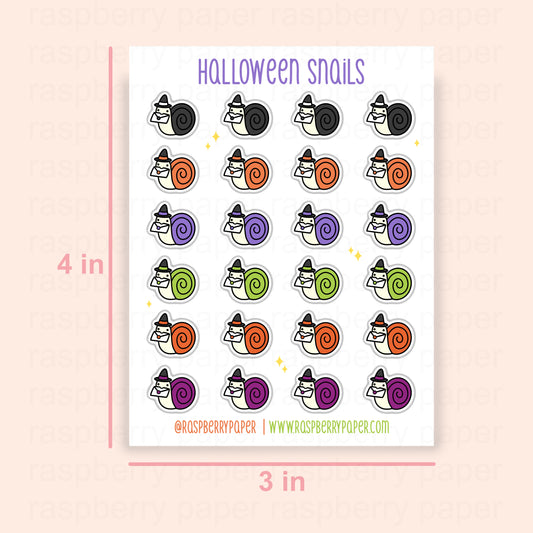 Halloween Snails Sticker Sheet