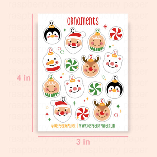 Ornaments Sticker Sheet