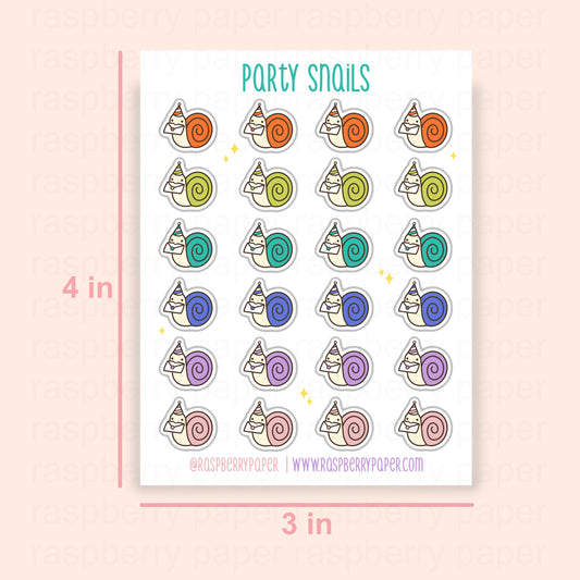 Party Snails Sticker Sheet
