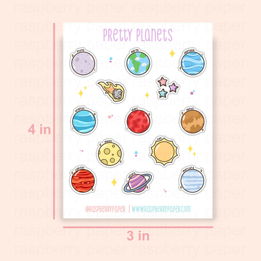 Pretty Planets Sticker Sheet