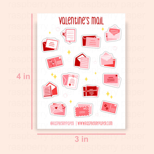 Valentine's Mail Sticker Sheet